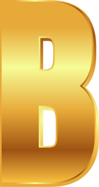 3D Gold Letter B